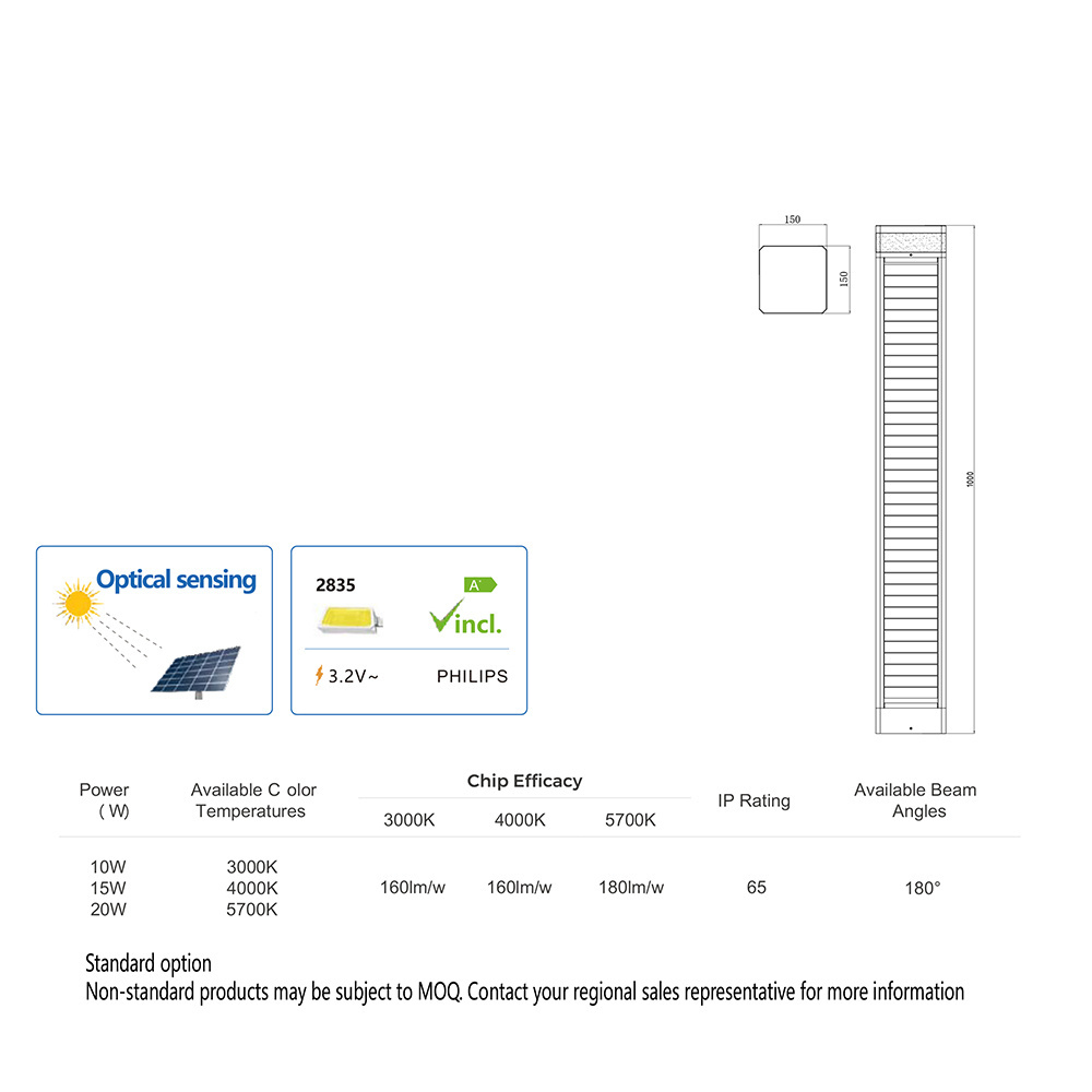 IP65 High Quality Electric Modern Ip65 Waterproof Warranty 2 Years Garden 800 1000 Watt  LED Garden Light Solar