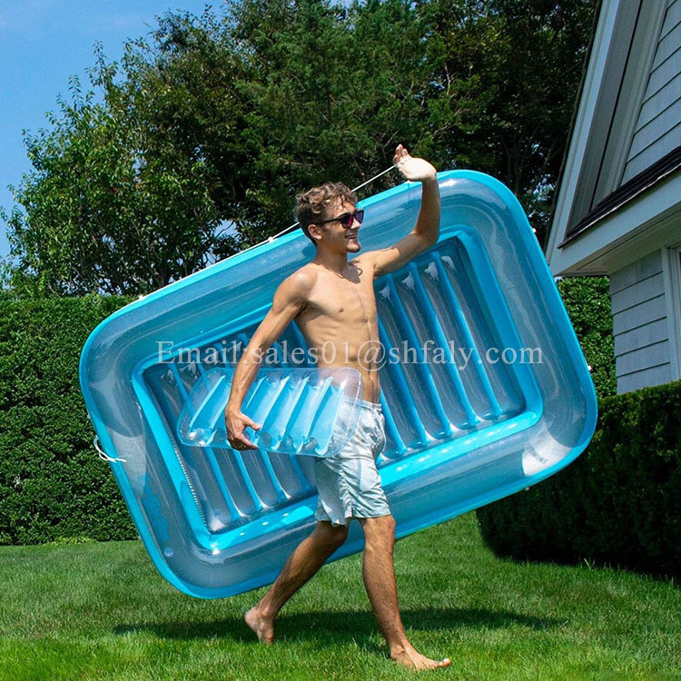 Custom  Lounger Float Tub Sunbathing Pool Lounge Raft Float Toys Water Floats Inflatable Tanning Pool