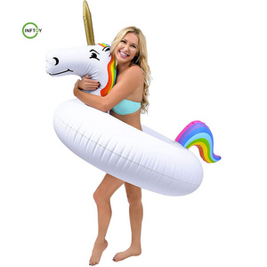 OEM/ODM Unicorn Swimming Ring Popular Unicorn Pool Float PVC Inflatable Swimming Ring Inflatable Rafts, Adults & Kids