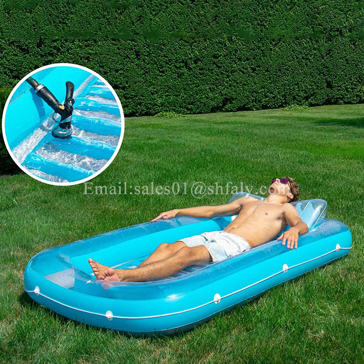 Custom  Lounger Float Tub Sunbathing Pool Lounge Raft Float Toys Water Floats Inflatable Tanning Pool