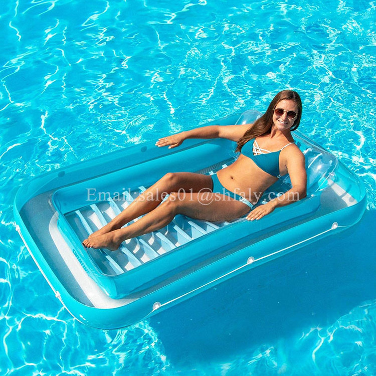 Custom  Lounger Float Tub Sunbathing Pool Lounge Raft Float Toys Water Floats Inflatable Tanning Pool