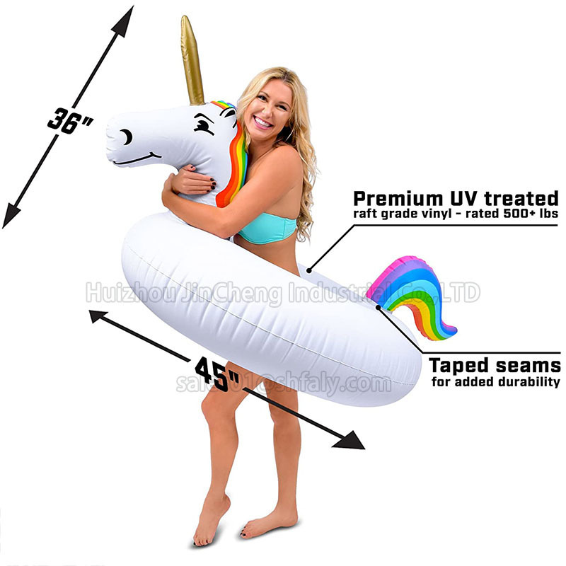 OEM/ODM Unicorn Swimming Ring Popular Unicorn Pool Float PVC Inflatable Swimming Ring Inflatable Rafts, Adults & Kids