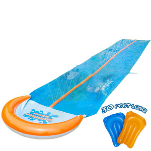 OEM/ODM Slip and Slide, Extra Long 30ft Lawn Water Slide with 2 Bodyboards, Double Race Slip n Slide for Kids