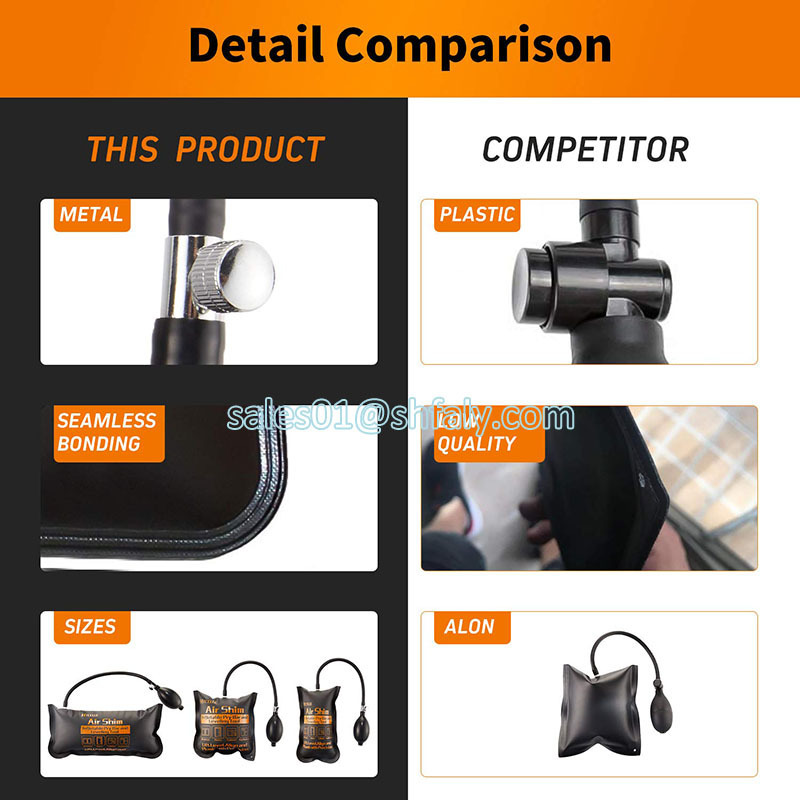 Customized TPU inflatable Pump Wedge Locksmith Tool, Unlock Tool Air Shim Inflatable Air Pump Wedge air shim