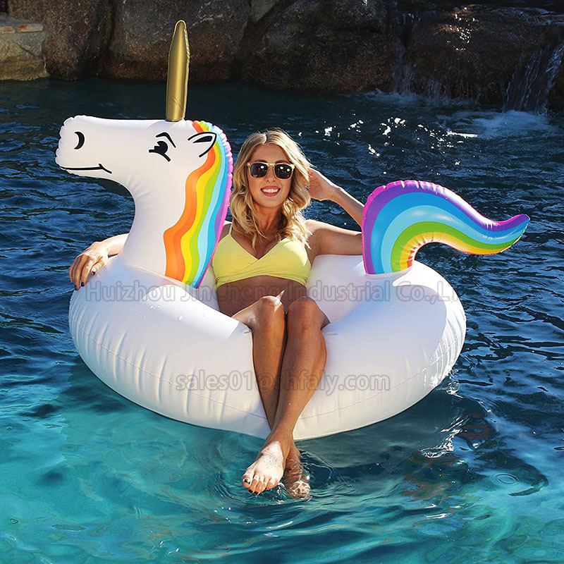 OEM/ODM Unicorn Swimming Ring Popular Unicorn Pool Float PVC Inflatable Swimming Ring Inflatable Rafts, Adults & Kids