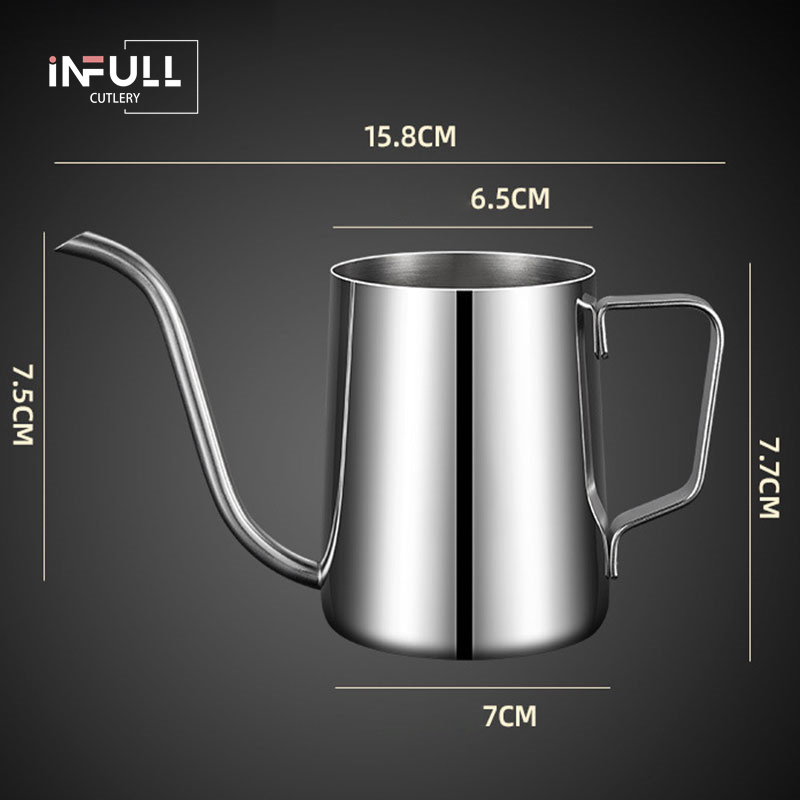 Stainless Steel Coffee Kettle with Thermometer, Gooseneck Thin Spout for Hand Drip Pour Over Coffee Tea Pot Teapot