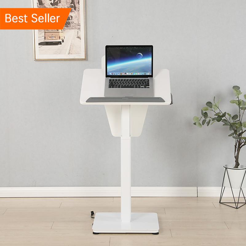 Electric Adjustable Height Standing Lectern Stand Height Lifting Speech tiltable Desk