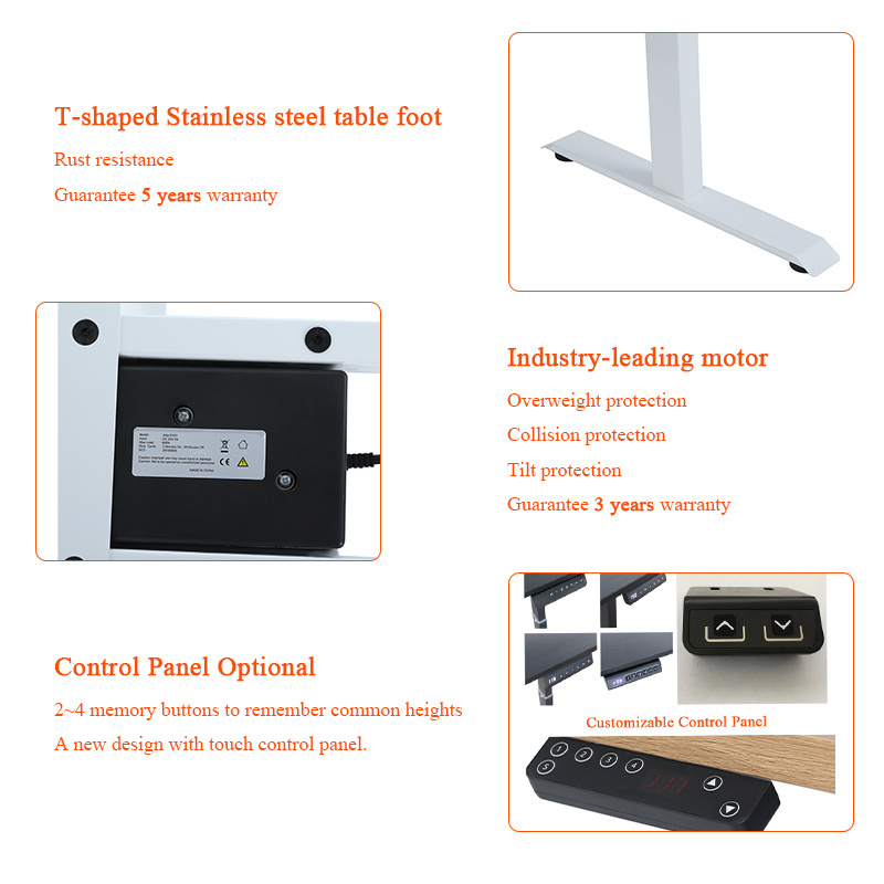 single motor office electric adjustable height children tables standing computer desk