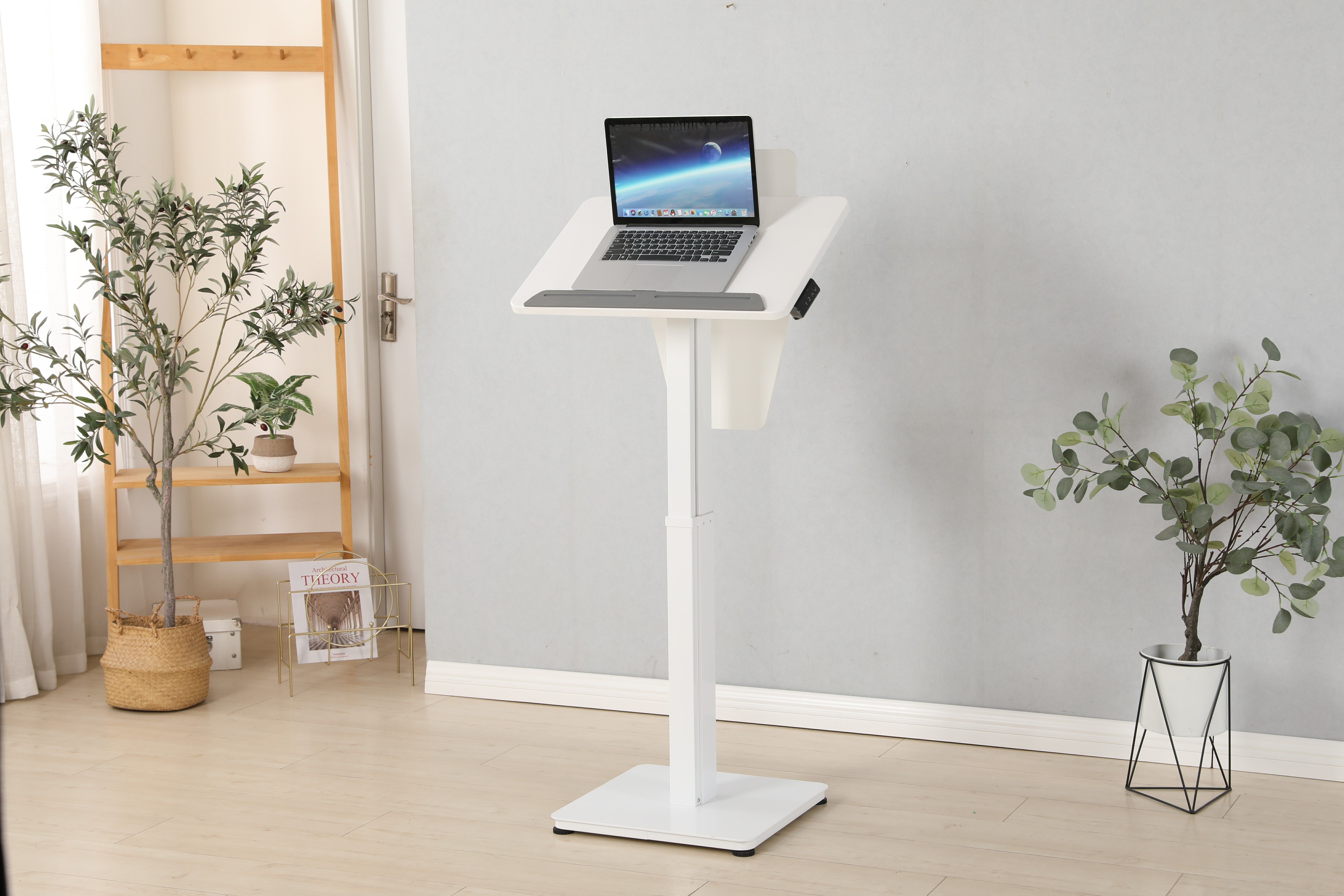 Electric Adjustable Height Standing Lectern Stand Height Lifting Speech tiltable Desk