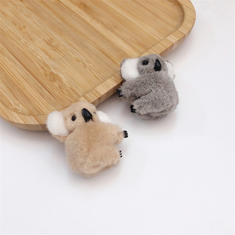 Cute Little Koala Hairpin Side Plush Koala Hairpin Trumpet Clip