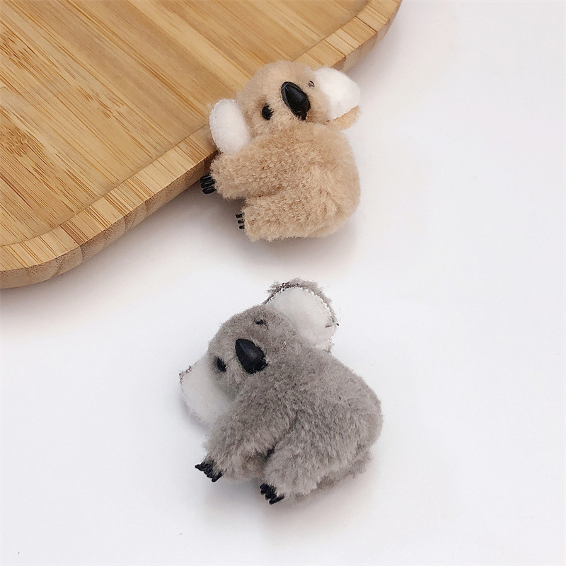 Cute Little Koala Hairpin Side Plush Koala Hairpin Trumpet Clip