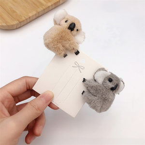 Cute Little Koala Hairpin Side Plush Koala Hairpin Trumpet Clip