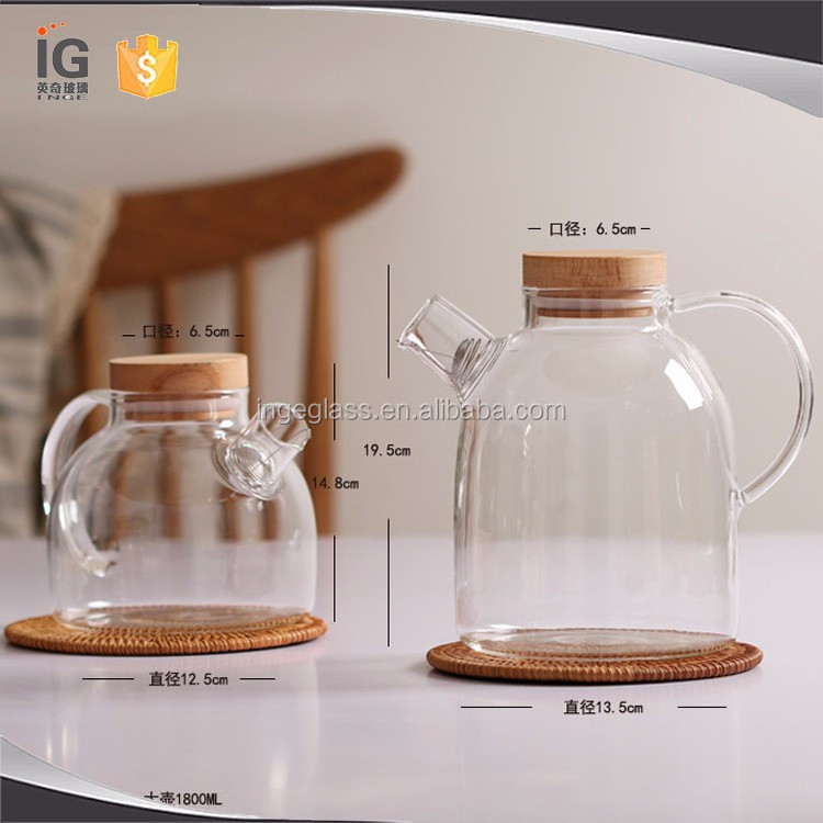 china wholesale clear glass tea pots/kids tea sets