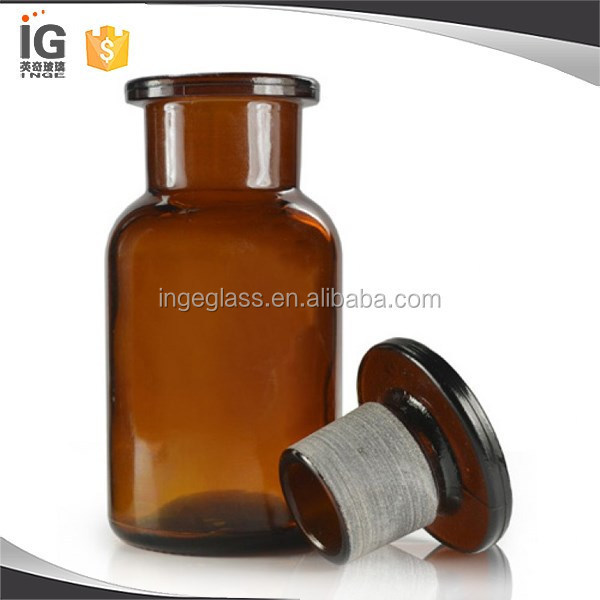 250ml Amber Apothecary Glass Bottle & Stopper