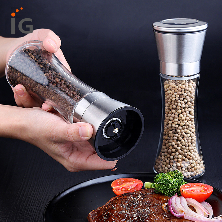 Wholesale Brushed Stainless Steel Pepper Mill And Salt Mill