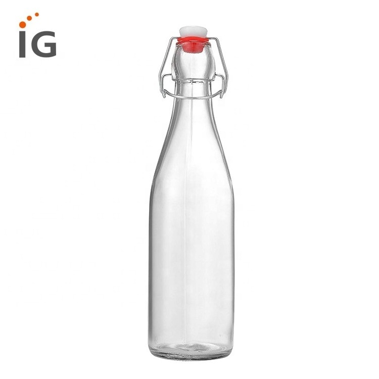 Amber Glass Swing Flip Top Bottles 500 ml