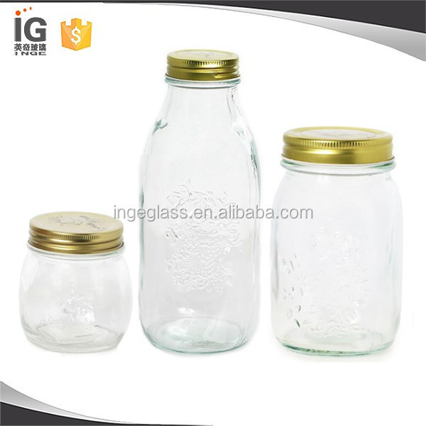 Frutta Del Prato Jar 1L, Glass Mason Jars,Glass Jars for Sale