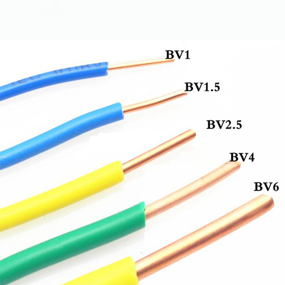 Wholesale Copper Material PVC Insulated BV Power Cable Solid Single Core Electrical Wire 4 MM