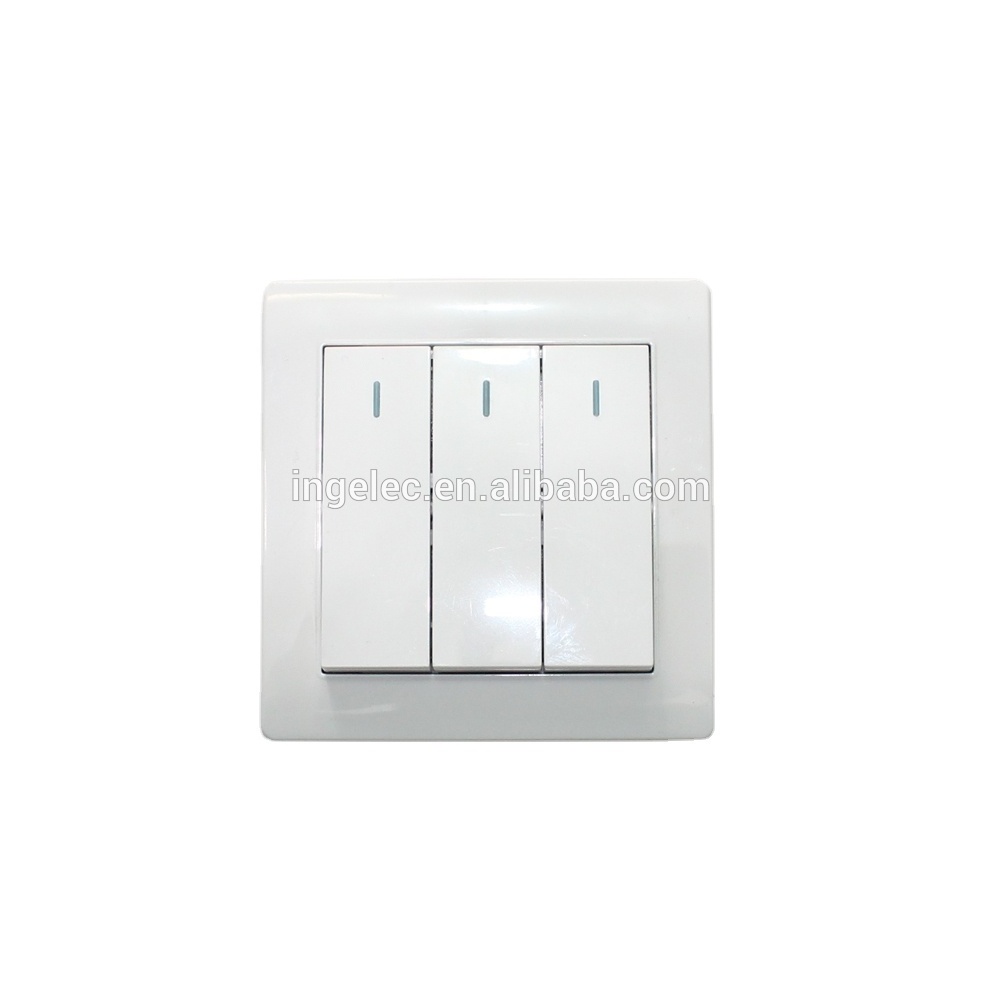 Modern European standard Wall Switch And Socket  Home Application 2 Gang 1 Way Wall Switch 10A Light Switch