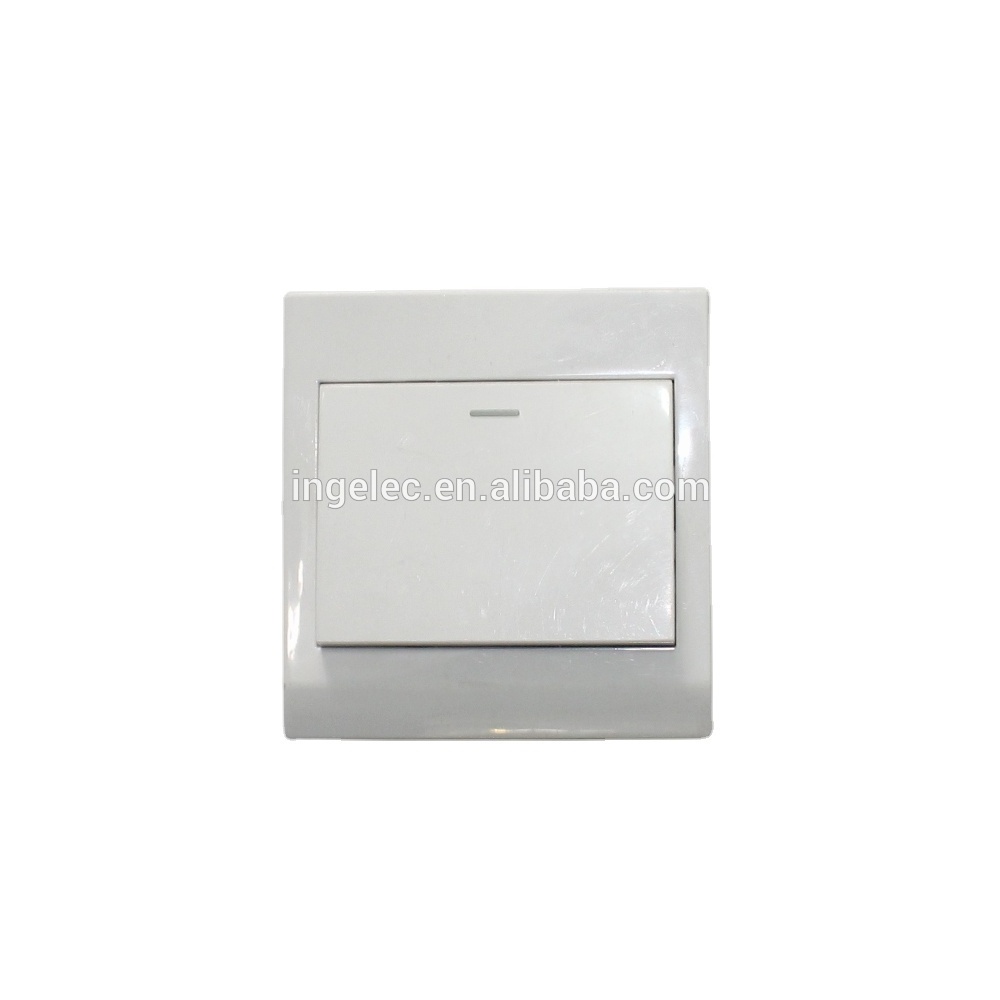 Modern European standard Wall Switch And Socket  Home Application 2 Gang 1 Way Wall Switch 10A Light Switch