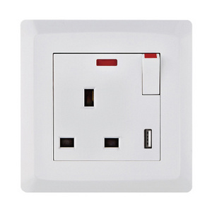 Bright color appliances Installation - electrical wall switch socket single and double power distribution plant