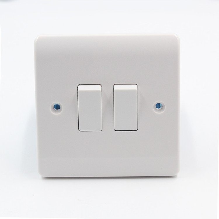 Twin Double Wall UK Mains Power Plug Socket 2 Gang 13A Switched Outlet Decorative Wall Switch Cover