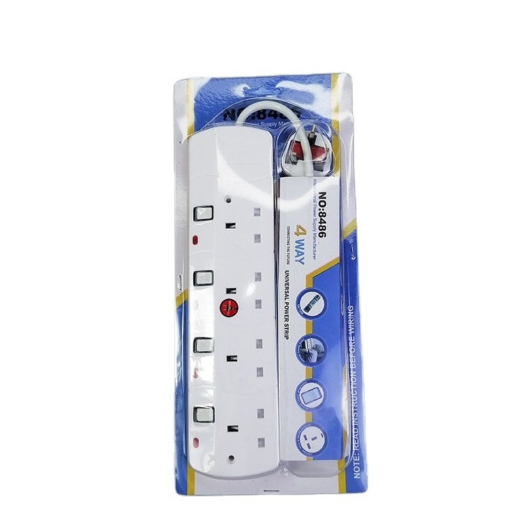 Hot Sell Cheap Price Electrical Products Uk Standard Independent Switch White Extension Socket