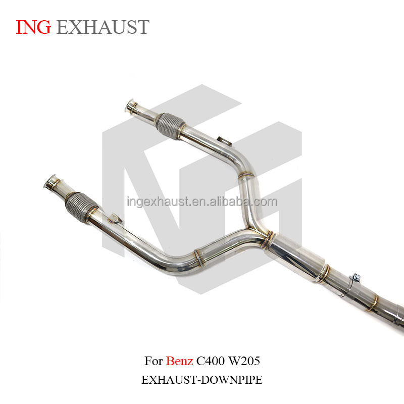 ING For Mercedes-Benz E43 C43 C400 GLC43 W205 Stainless Steel Catback Exhaust Valve valve exhaust With Remote Control Muffler