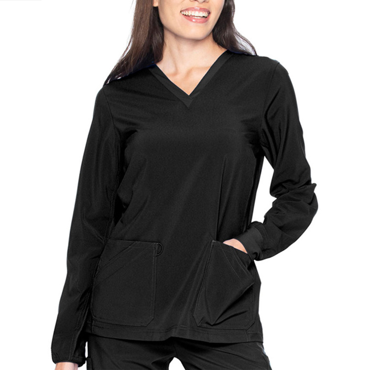 Urbane Performance Female Long Sleeve Medical Scrub Top Jacket Medical Suits Hospital Garment