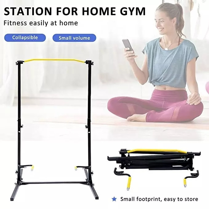 Wholesale Folding Training Pull Up Bar Chin Up Station Dip Stands Door Gym Chin Multi Functional Horizontal Up Bar