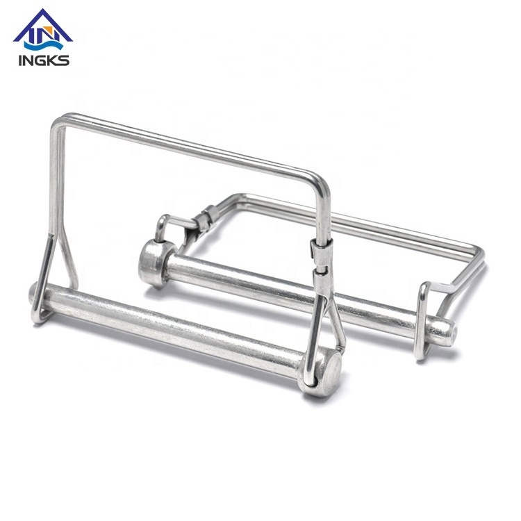 1/4'' 5/16'' Stainless Steel Square Style Double Wire Tab Lock Pins D Shape Heavy Duty Shaft Locking Pin