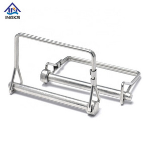 1/4'' 5/16'' Stainless Steel Square Style Double Wire Tab Lock Pins D Shape Heavy Duty Shaft Locking Pin