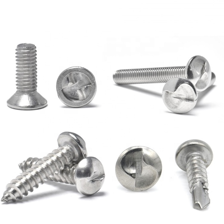 Stainless Steel Machine Thread Self Tapping Self Drilling One Direction S Way Slotted  Bit One Way Screws