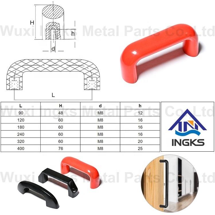 Insulated Case Oval CNC Machine Tool Industrial U-shaped Handles M8 Bakelite Handle Red Provided Modern Plain Kitchen Handles