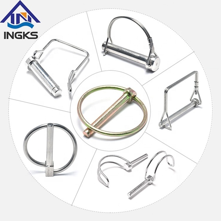 Stainless Steel 304 M5 M6 M8 Linch Pins Double Single D O Square Tab Wire clevis Lock Pin