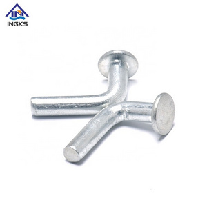 Zinc Coated Carbon Steel Warehouse Safety Essentials L Type Pallet Rack Drop Pin With Flat Round Head