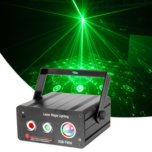 latest products Red green laser+ blue LED stage lighting DJ party nightclub mini laser show projector light Disco