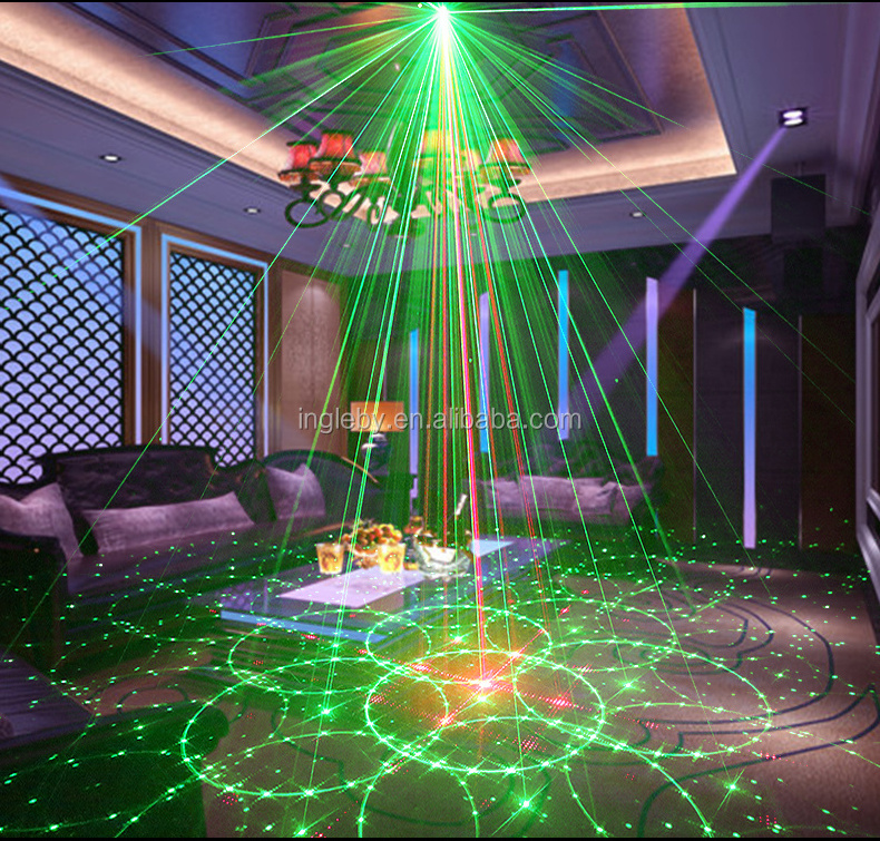 latest products Red green laser+ blue LED stage lighting DJ party nightclub mini laser show projector light Disco