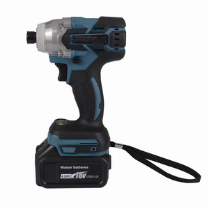 rechargeable Electric cordless and brushless impact drill driver with one 18V 4.0Ah Lithium ion Battery