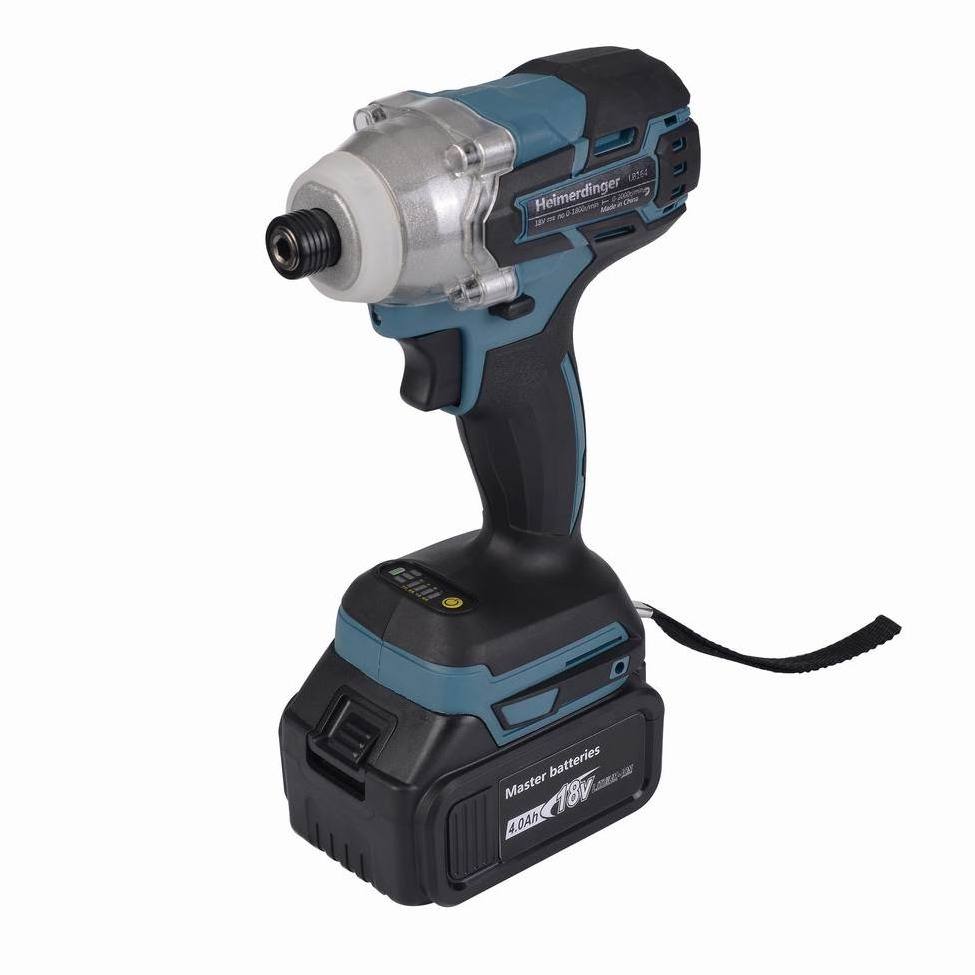 rechargeable Electric cordless and brushless impact drill driver with one 18V 4.0Ah Lithium ion Battery