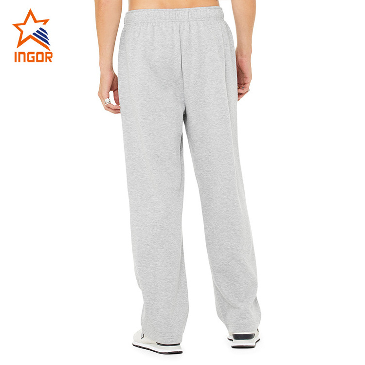 Ingor Sports Wear Cotton Baggy Pants Customized Straight Leg Sweatpants Men