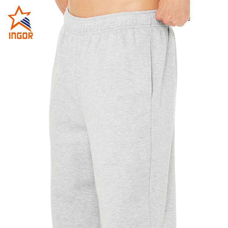 Ingor Sports Wear Cotton Baggy Pants Customized Straight Leg Sweatpants Men