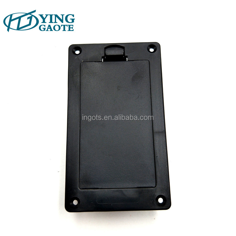 High quality wholesale Panel surface mounted 3V 2AA battery pack Black embedded aa x2 battery holder with switch and cover