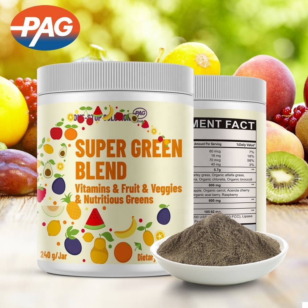 Super Green Powder Private Label Multivitamin Bulk Green Powder Organic Super Green Amazing Grass Superfood Powder