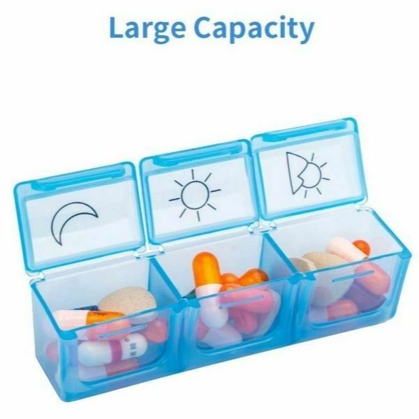 New Stock Plastic Product  Rainbow Color 7 Day Pill Organizer 21 Cases Weekly pill boxes