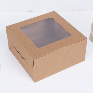 Paper brown Pizza Box cake packaging paper package boxes window