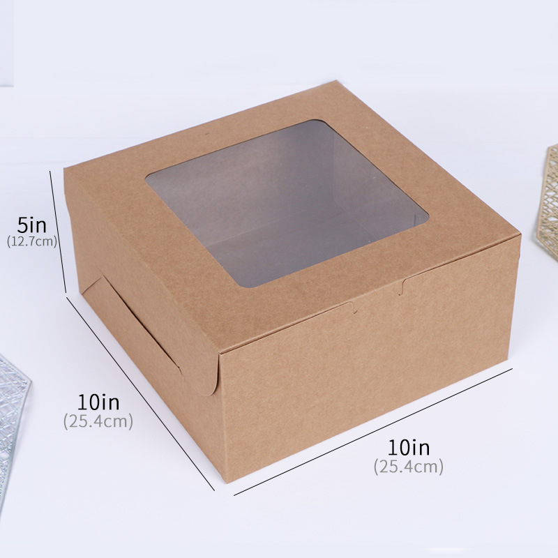 Paper brown Pizza Box cake packaging paper package boxes window