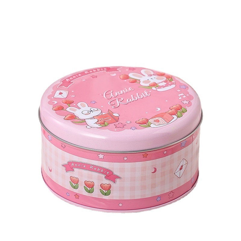 chocolate cookie pastry round candy tin