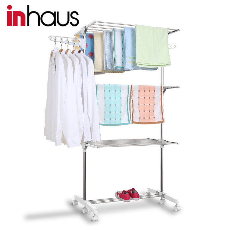 Multi-Purpose metal Clothing Garment Rack Heavy Duty Garment Rack