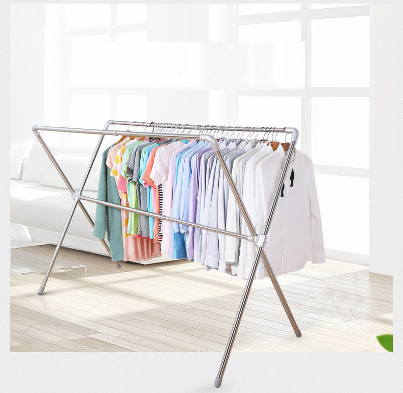 Japanese Cloth Rack Heavy Duty Commercial Portable X type clothes drying rack for Japan ...